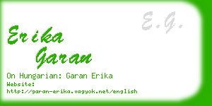 erika garan business card